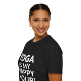 Yoga Is My Happy Hour Yoga Shirt | Yoga Gift | Unisex Yoga T Shirt Yoga Is My Happy Hour Yoga Shirt | Yoga Gift | Unisex Yoga T Shirt