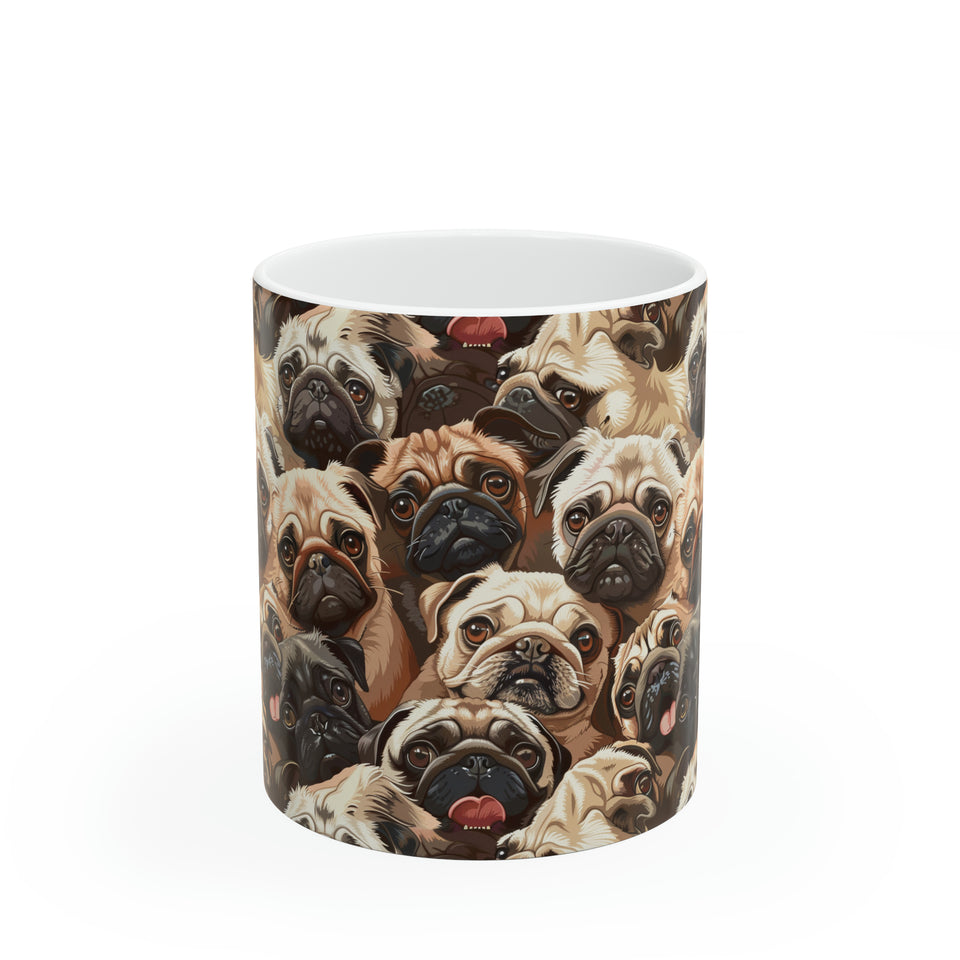 Pug Mug | Pug Coffee Mug | Cute Pug Dog Gifts | Funny Pug Presents | Pug Mug 11oz