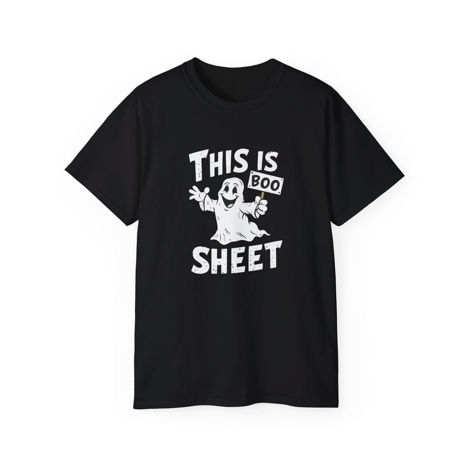 This Is Boo Sheet Funny Halloween Costumes Shirt | Happy Halloween Gifts | Scary Halloween Merchandise | Spooky Halloween Unisex T-Shirt