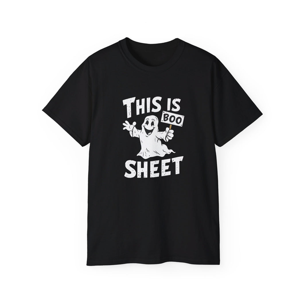 This Is Boo Sheet Funny Halloween Costumes Shirt | Happy Halloween Gifts | Scary Halloween Merchandise | Spooky Halloween Unisex T-Shirt