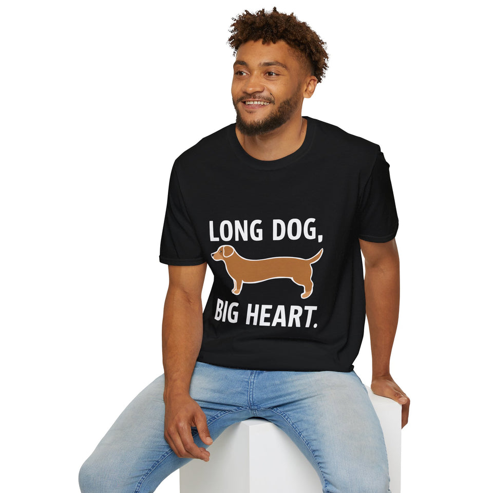 Long Dog Big Heart Dachshund Shirt | Weiner Dog Gift | Unisex Sausage Dog Dachshund T Shirt