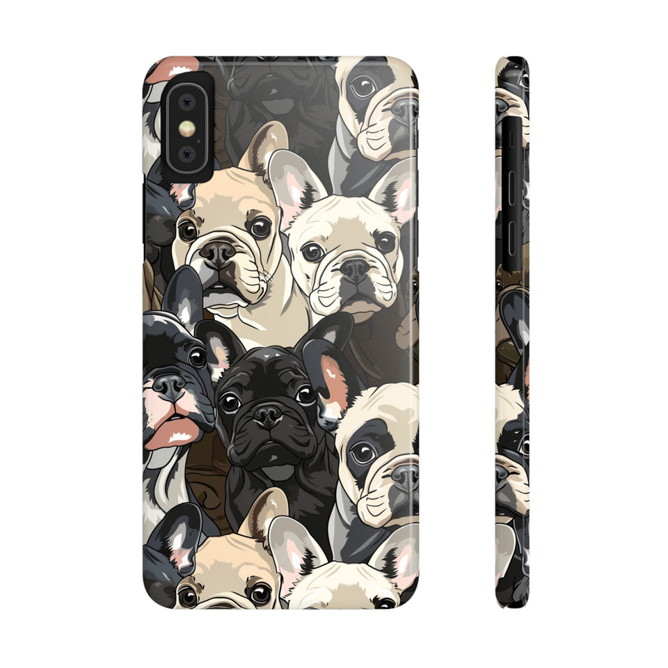 Premium French Bulldogs iPhone Case | Cute Frenchie Gifts Slim Phone Cases