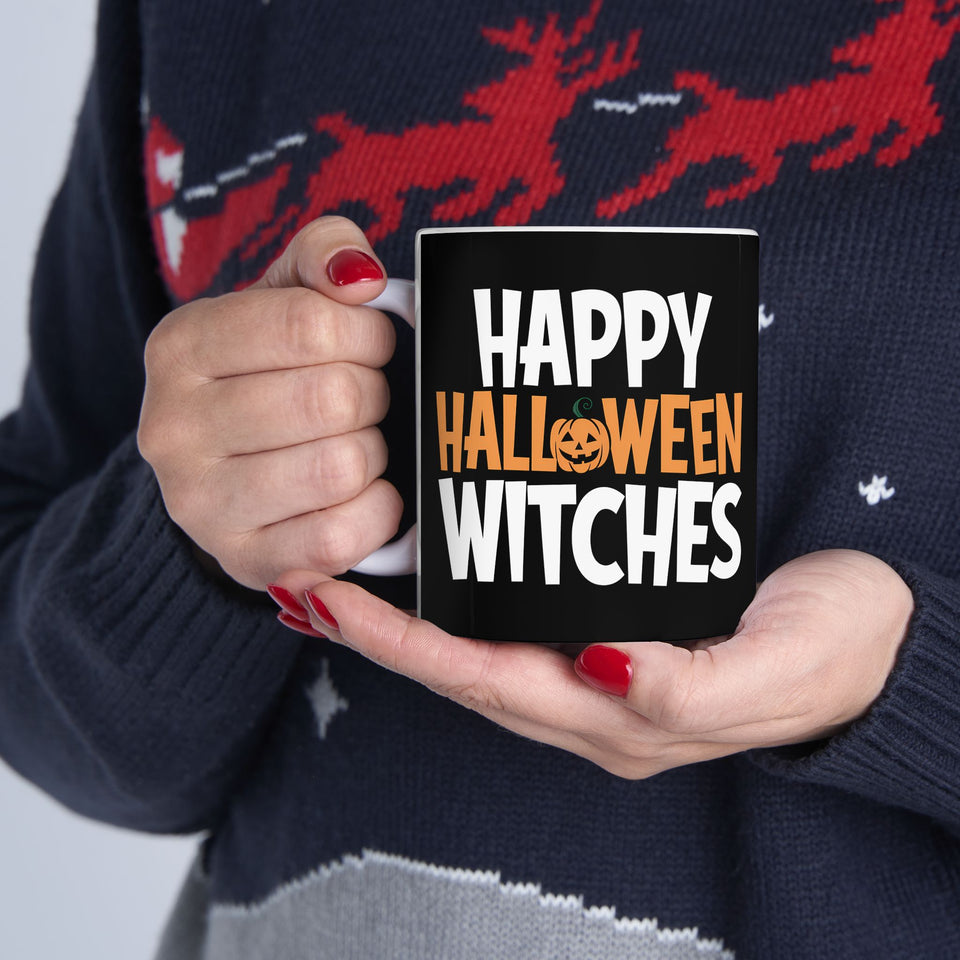 Happy Halloween Witches Mug | Witch Halloween Coffee Mug | Cute Halloween Coffee Mug 11oz