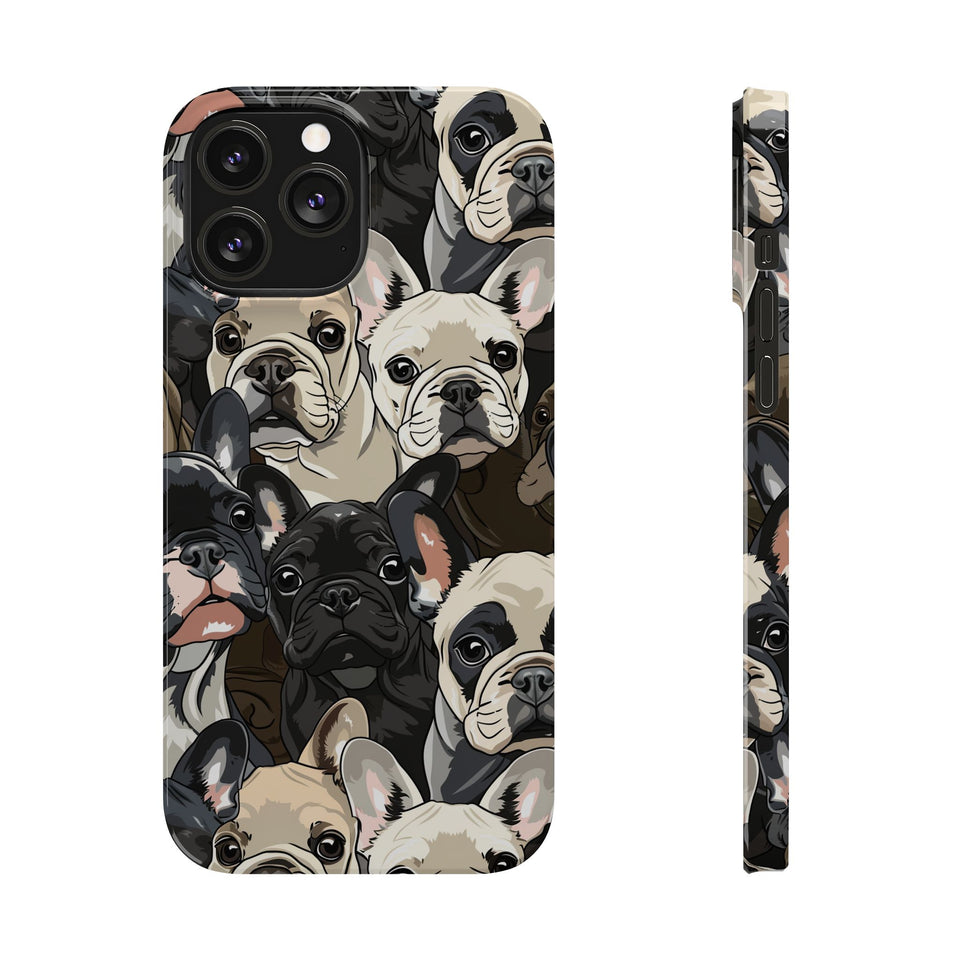 Premium French Bulldogs iPhone Case | Cute Frenchie Gifts Slim Phone Cases