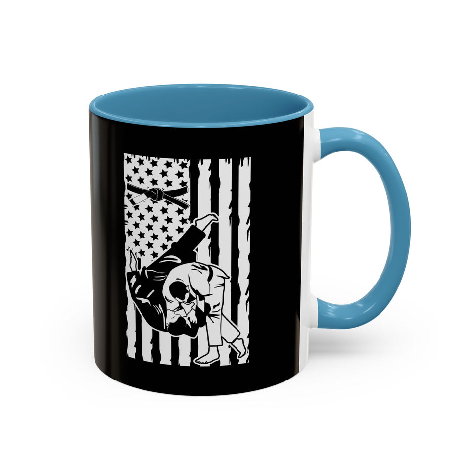 Brazilian Jiu Jitsu Flag Throw | BJJ Accent Coffee Mug