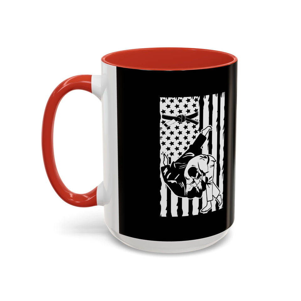 Brazilian Jiu Jitsu Flag Throw | BJJ Accent Coffee Mug