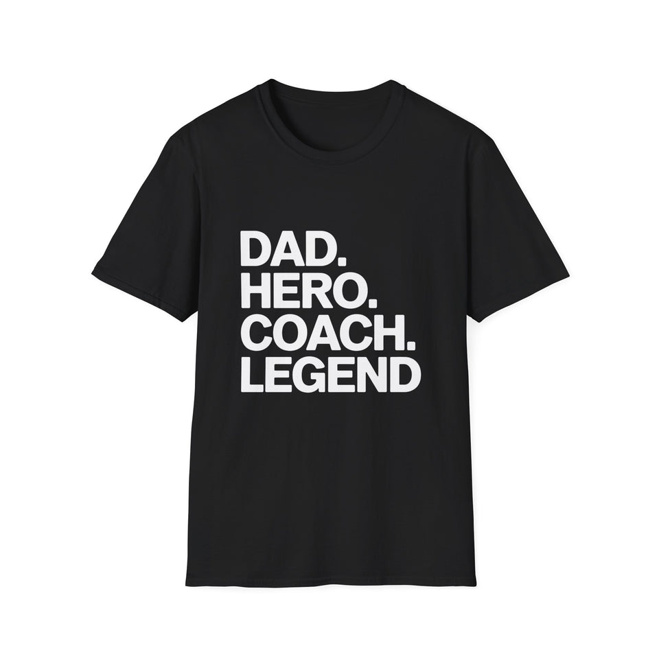 Dad Hero Coach Legend Shirt | Coaching Gym Fitness Gifts | Unisex Dad Father T Shirt