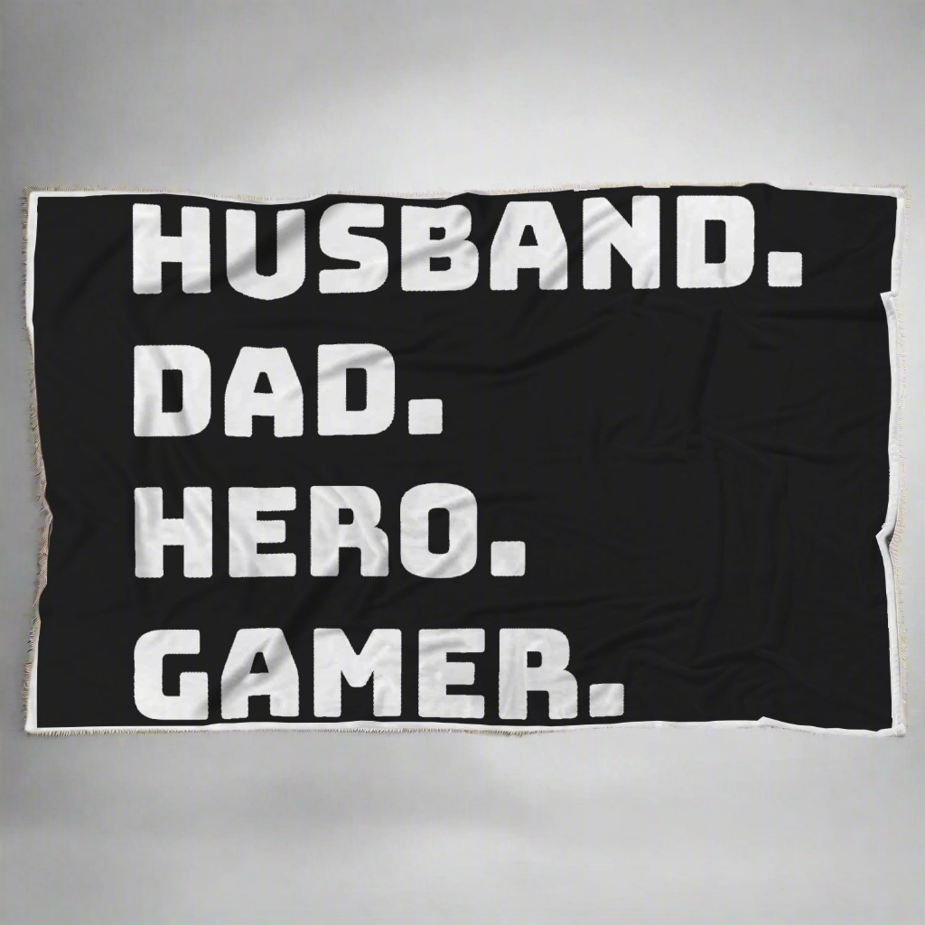 Husband Dad Hero Gamer - Video Game Blanket