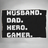 Husband Dad Hero Gamer - Video Game Blanket Husband Dad Hero Gamer - Video Game Blanket