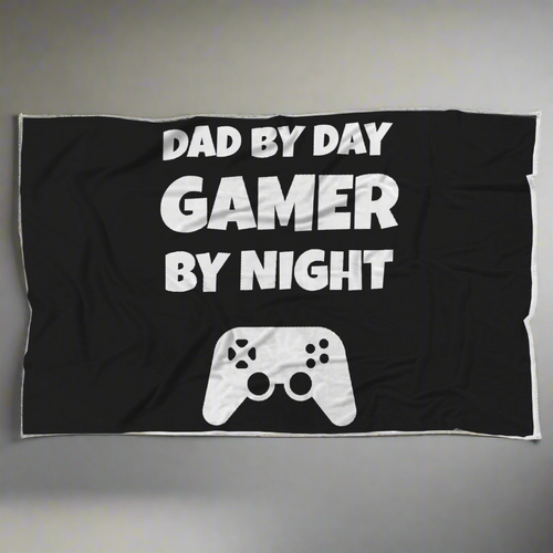 Dad By Day Gamer By Night Video Gamer Blanket