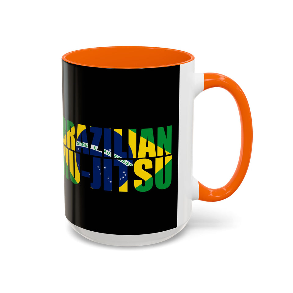 Brazilian Jiu Jitsu Flag 3 | BJJ Accent Coffee Mug