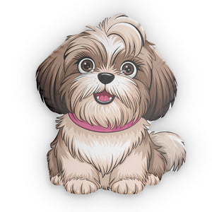 Cute Shih Tzu Custom Shaped Pillow | Shih Tzu Gift Pillow