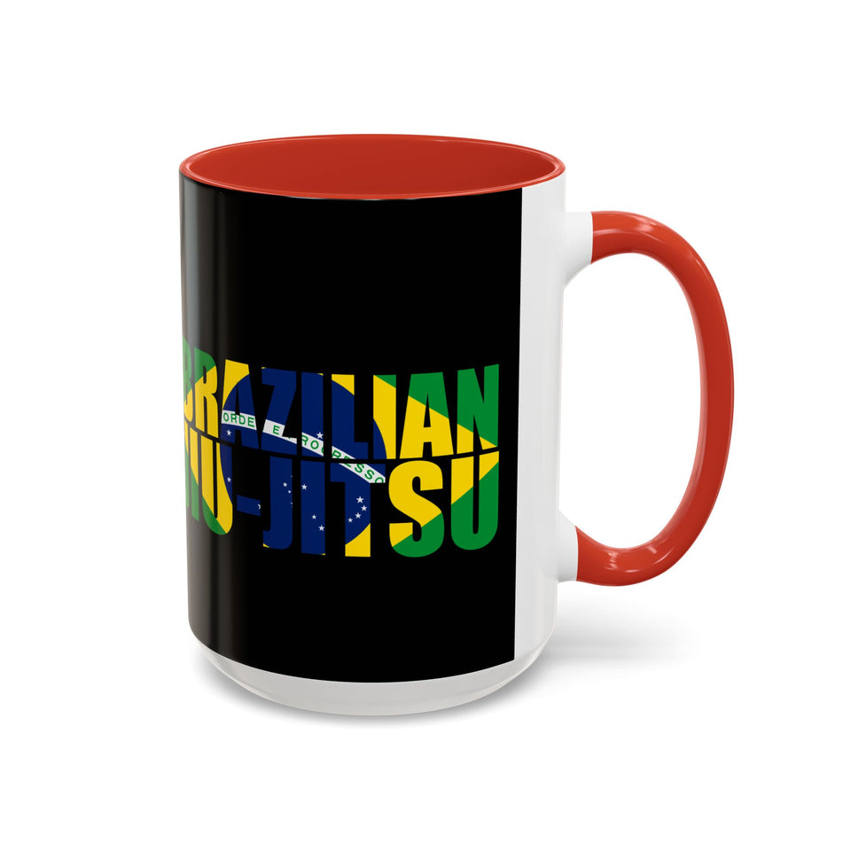 Brazilian Jiu Jitsu Flag 3 | BJJ Accent Coffee Mug