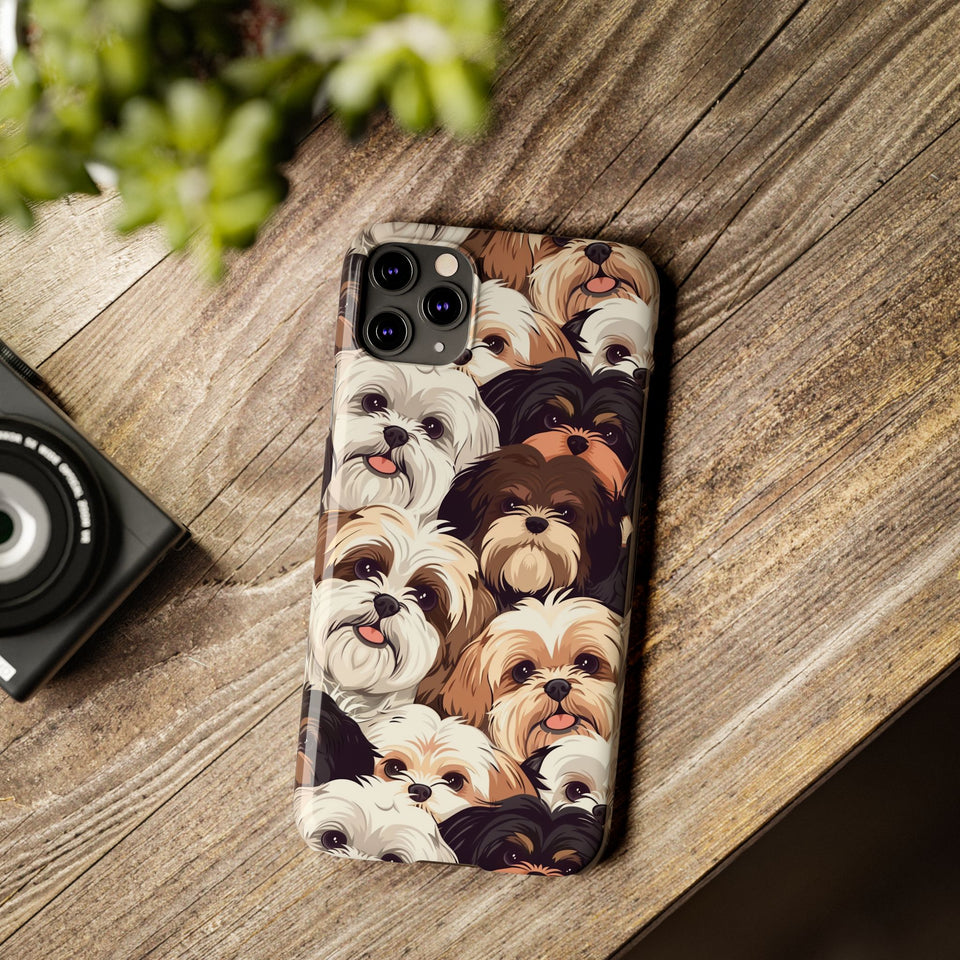 Premium Group of Shih Tzu iPhone Case | Cute Shih Tzu Gifts Slim Phone Cases