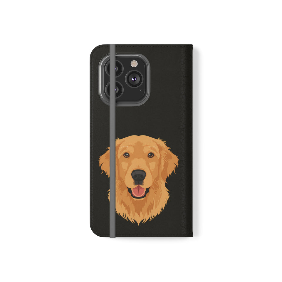 Golden Retriever iPhone & Samsung Galaxy Wallet Phone Case | Golden Retriever Flip Case