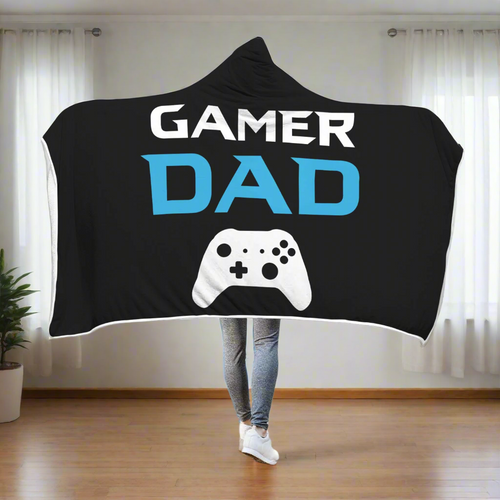 Gamer Dad - Video Game Dad Hooded Blanket