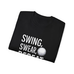 Golf Swing Swear Repeat Golf | Golf Gift | Golf Merchandise | Golf Gifts | Golf Presents Unisex T-Shirt Golf Swing Swear Repeat Golf | Golf Gift | Golf Merchandise | Golf Gifts | Golf Presents Unisex T-Shirt