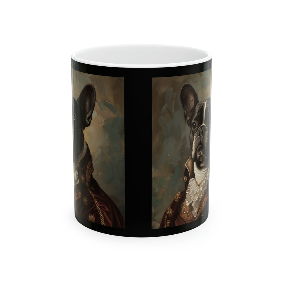 Classical Painting French Bulldog Mug | Frenchie Coffee Mug | Cute French Bulldog Gift | Funny Frenchie Presents | French Bulldog Mug 1 11oz