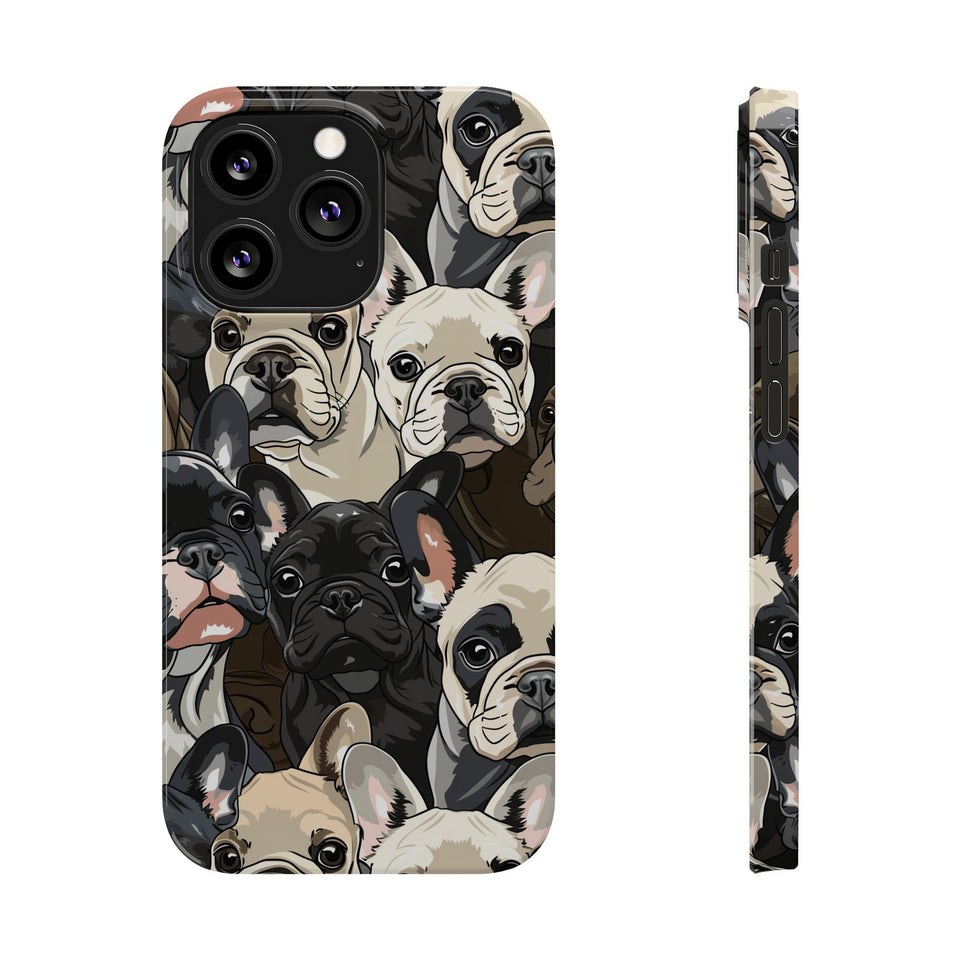 Premium French Bulldogs iPhone Case | Cute Frenchie Gifts Slim Phone Cases