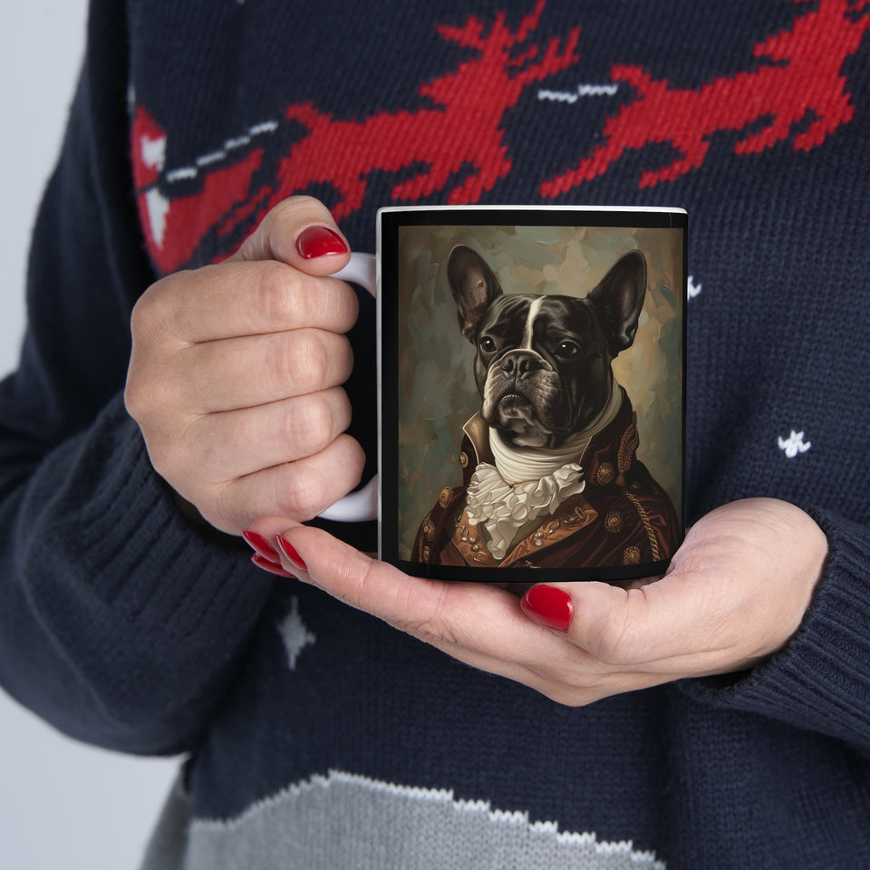 Classical Painting French Bulldog Mug | Frenchie Coffee Mug | Cute French Bulldog Gift | Funny Frenchie Presents | French Bulldog Mug 1 11oz