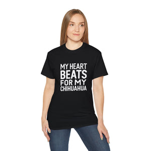 My Heart Beats For My Chihuahua Shirt | Chihuahua Gift | Chihuahua Merchandise | Chihuahua Mom Gifts | Chihuahua Presents Unisex T-Shirt My Heart Beats For My Chihuahua Shirt | Chihuahua Gift | Chihuahua Merchandise | Chihuahua Mom Gifts | Chihuahua Presents Unisex T-Shirt