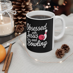 Obsessed With Jesus And Bowling Ceramic Mug | Love Faith In Jesus Gifts (11oz) Obsessed With Jesus And Bowling Ceramic Mug | Love Faith In Jesus Gifts (11oz)