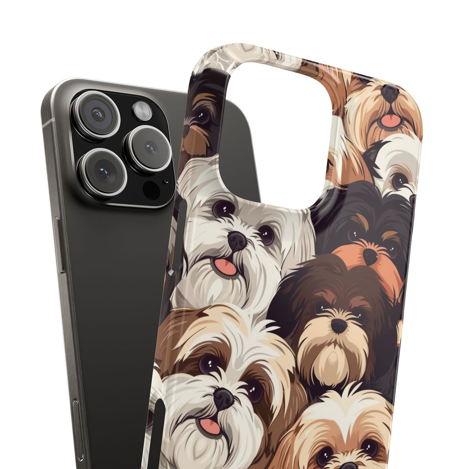 Premium Group of Shih Tzu iPhone Case | Cute Shih Tzu Gifts Slim Phone Cases