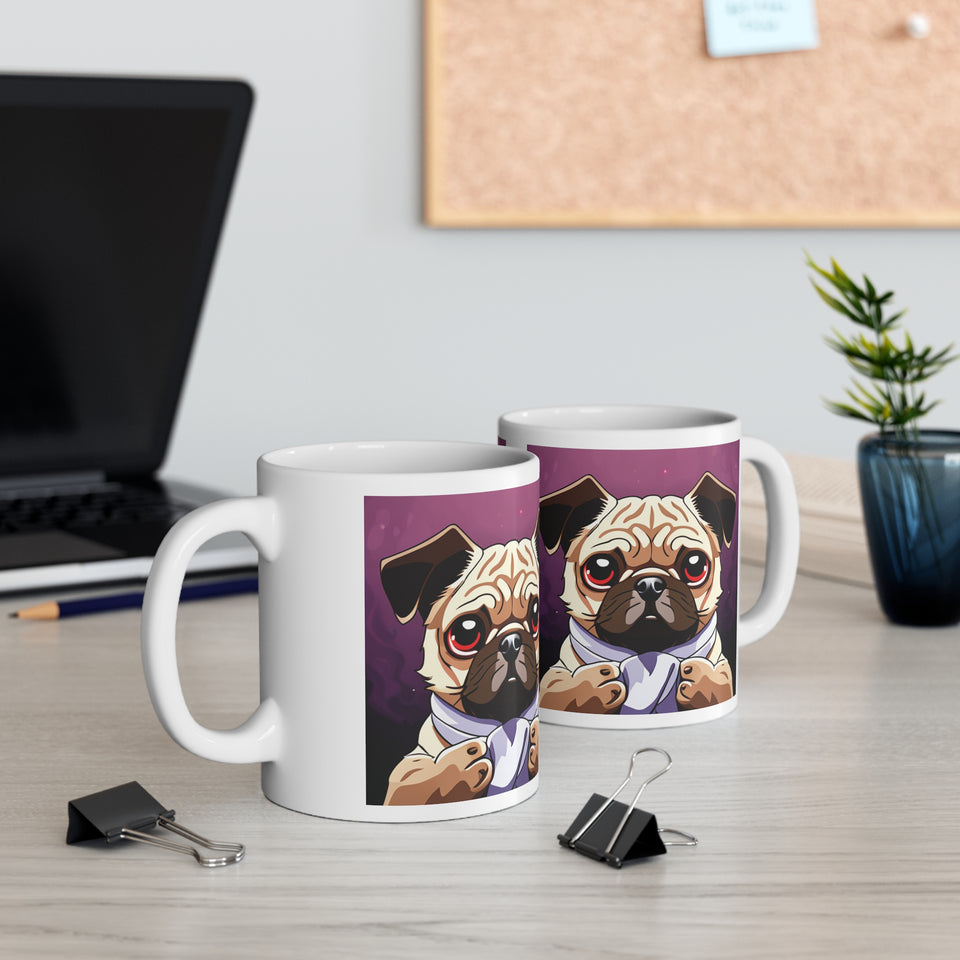 Pug Mug | Pug Gift | Ceramic Pug Mug 11oz