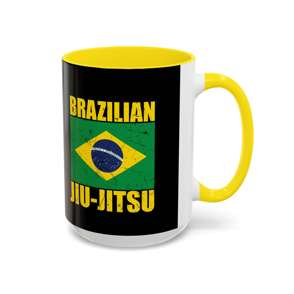 Brazilian Jiu Jitsu Flag | BJJ Accent Coffee Mug