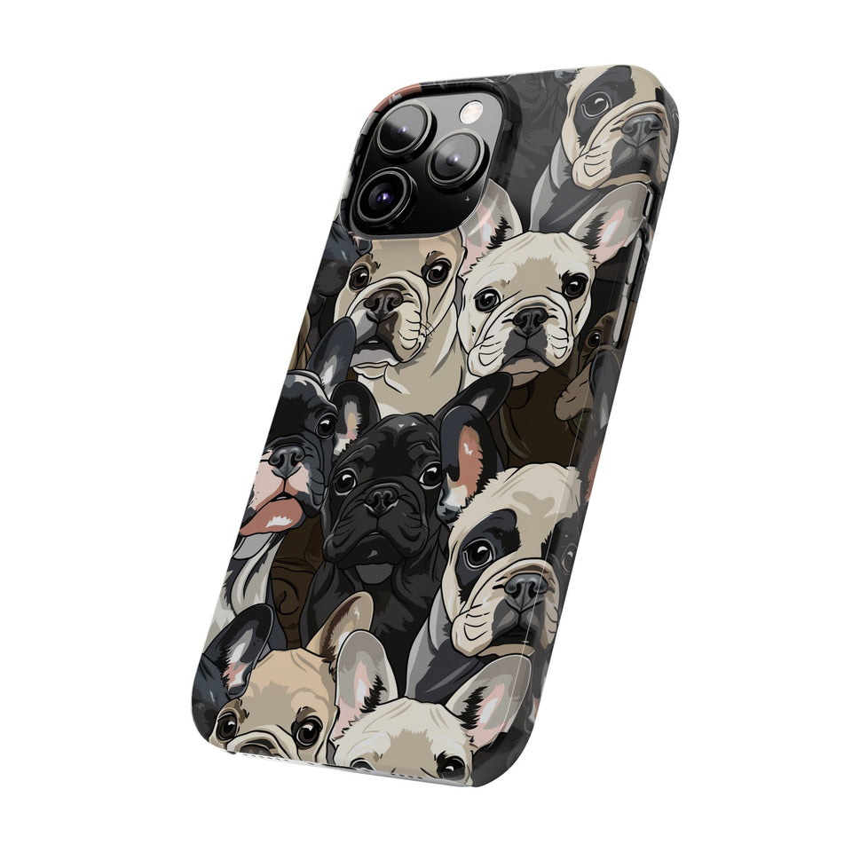 Premium French Bulldogs iPhone Case | Cute Frenchie Gifts Slim Phone Cases