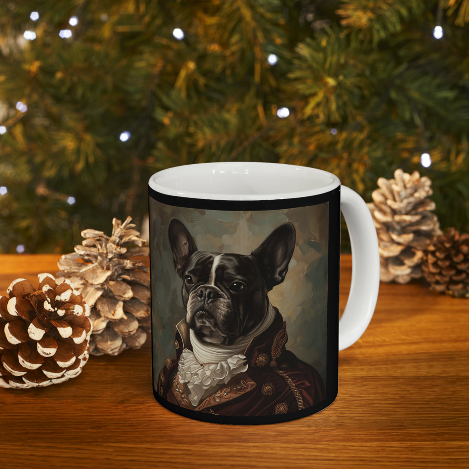 Classical Painting French Bulldog Mug | Frenchie Coffee Mug | Cute French Bulldog Gift | Funny Frenchie Presents | French Bulldog Mug 1 11oz