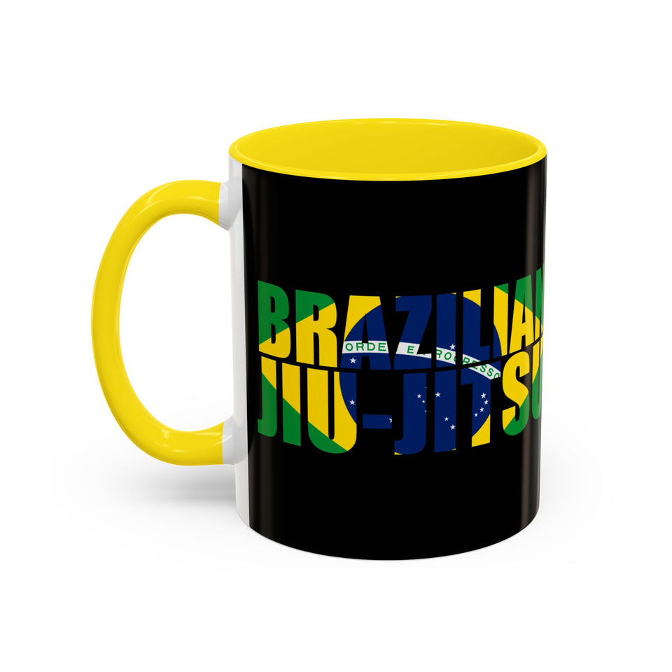 Brazilian Jiu Jitsu Flag 3 | BJJ Accent Coffee Mug