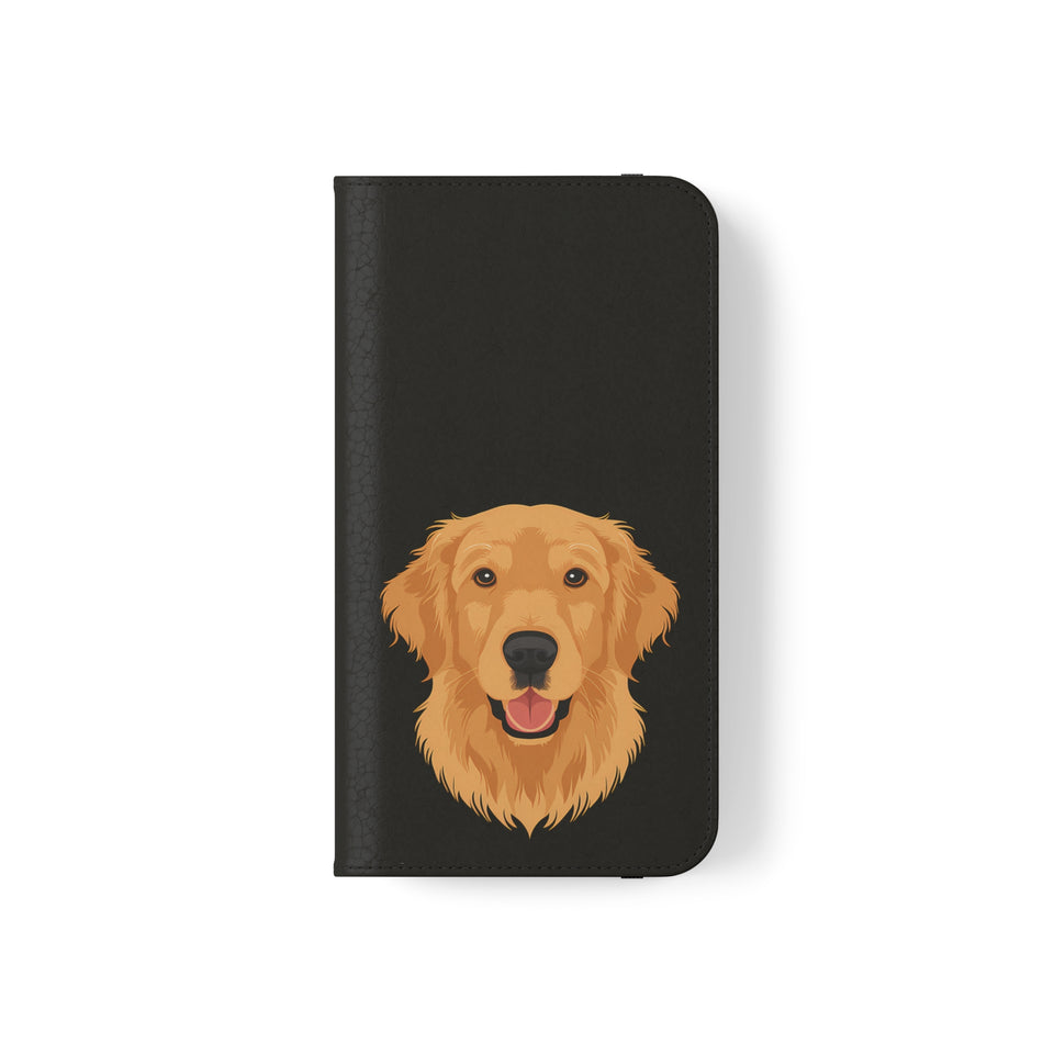 Golden Retriever iPhone & Samsung Galaxy Wallet Phone Case | Golden Retriever Flip Case