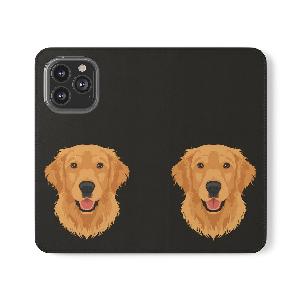 Golden Retriever iPhone & Samsung Galaxy Wallet Phone Case | Golden Retriever Flip Case