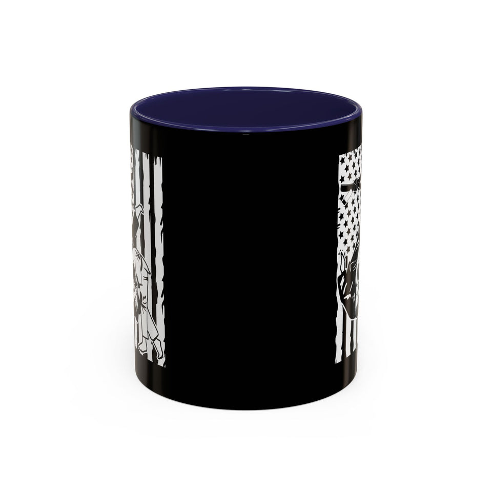 Brazilian Jiu Jitsu Flag Throw | BJJ Accent Coffee Mug