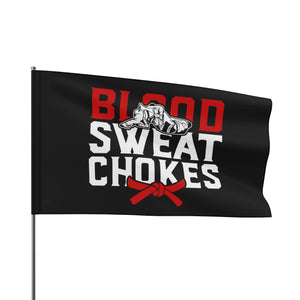 Brazilian Jiu Jitsu Blood Sweat Chokes Flag Banner | BJJ Flag Brazilian Jiu Jitsu Blood Sweat Chokes Flag Banner | BJJ Flag