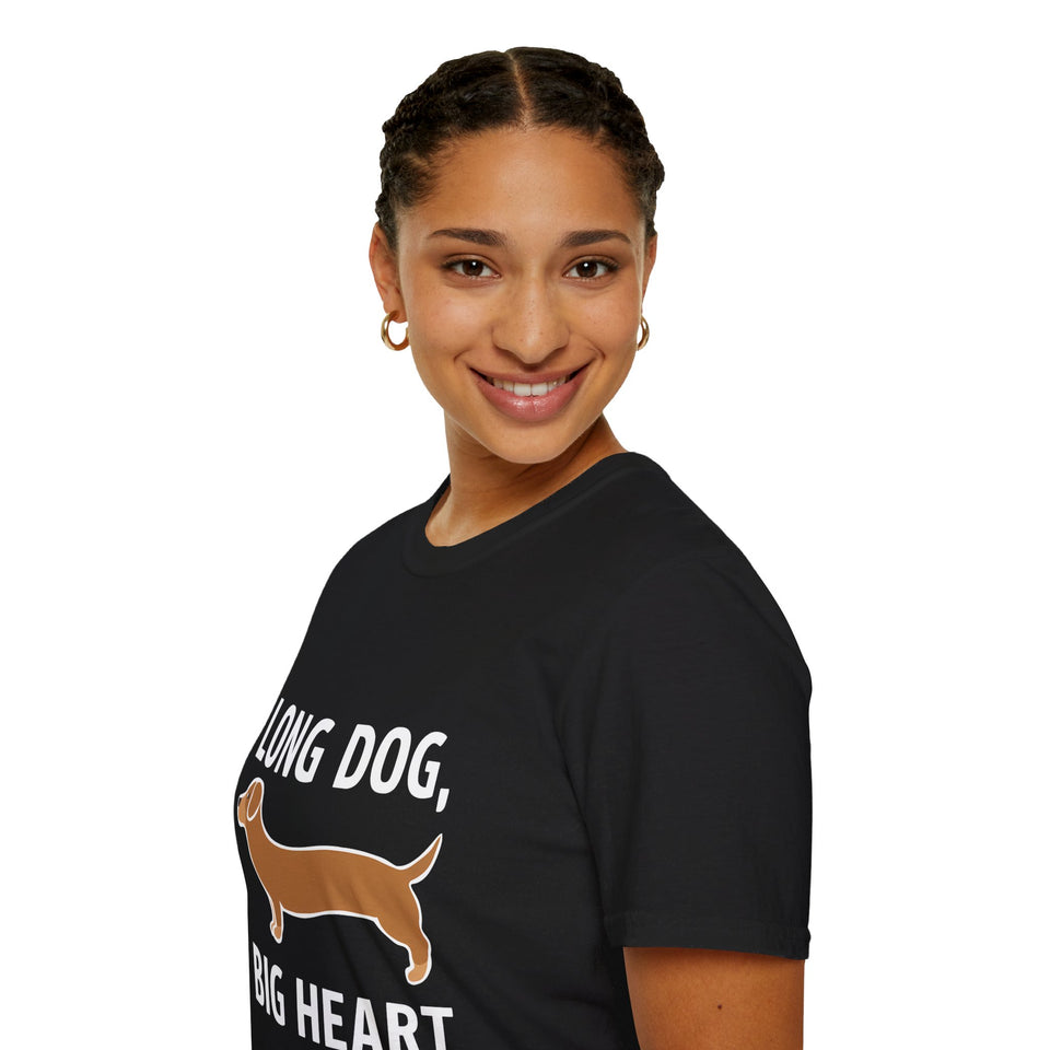 Long Dog Big Heart Dachshund Shirt | Weiner Dog Gift | Unisex Sausage Dog Dachshund T Shirt