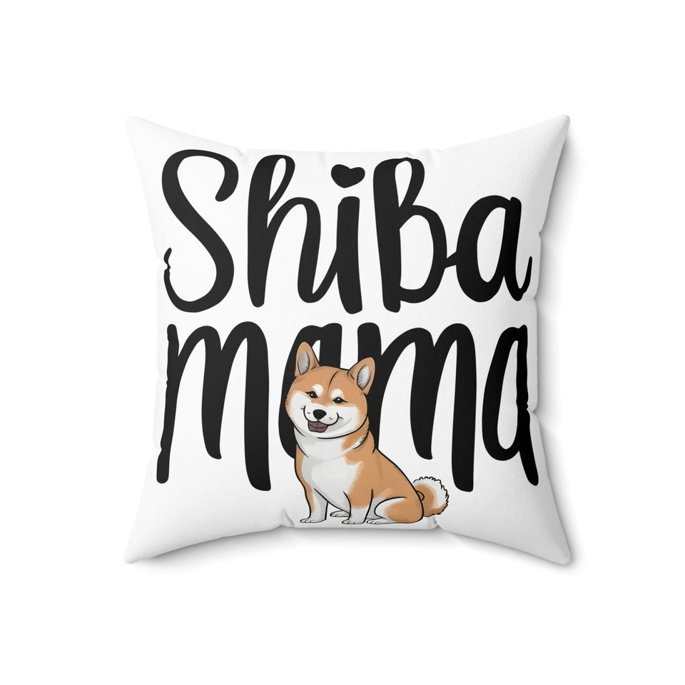 Shiba Mama Spun Polyester Square Pillow | Shiba Inu  Pillow