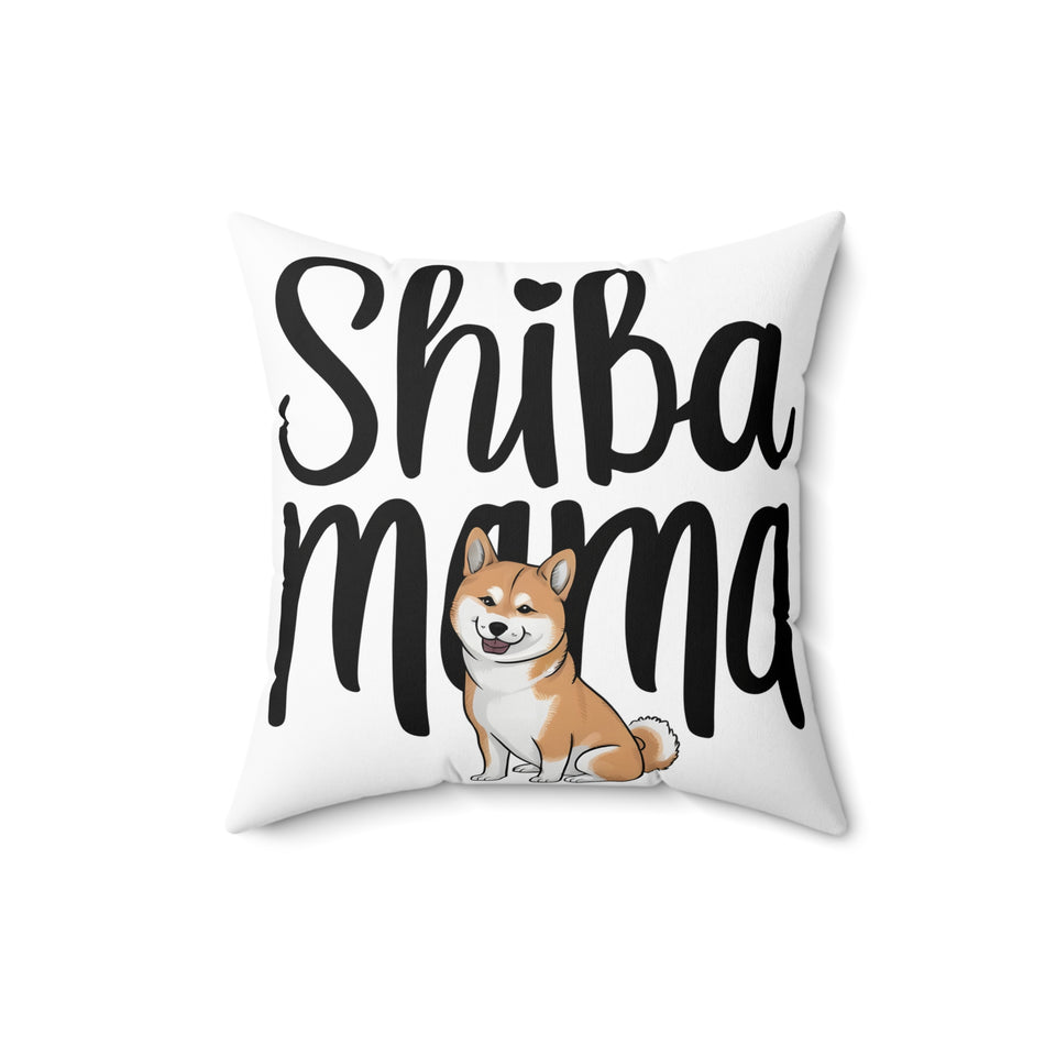 Shiba Mama Spun Polyester Square Pillow | Shiba Inu  Pillow