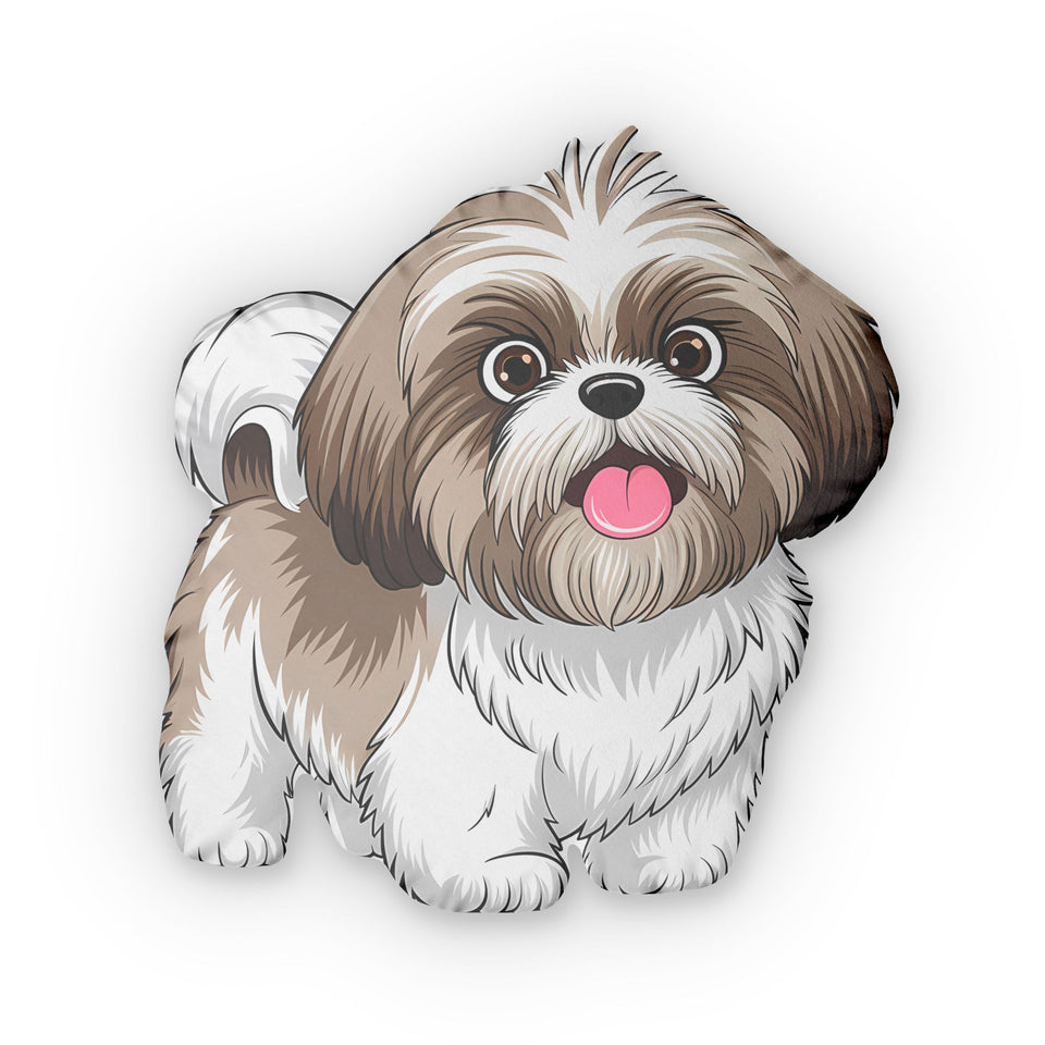 Cute Shih Tzu Custom Shaped Pillow | Adorable Shih Tzu Gift Pillow