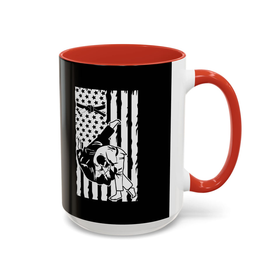 Brazilian Jiu Jitsu Flag Throw | BJJ Accent Coffee Mug