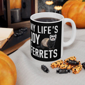 My Joy Is Ferrets Mug | Ferret Coffee Mug | Cute Ferret Lover Coffee Mug 11oz My Joy Is Ferrets Mug | Ferret Coffee Mug | Cute Ferret Lover Coffee Mug 11oz