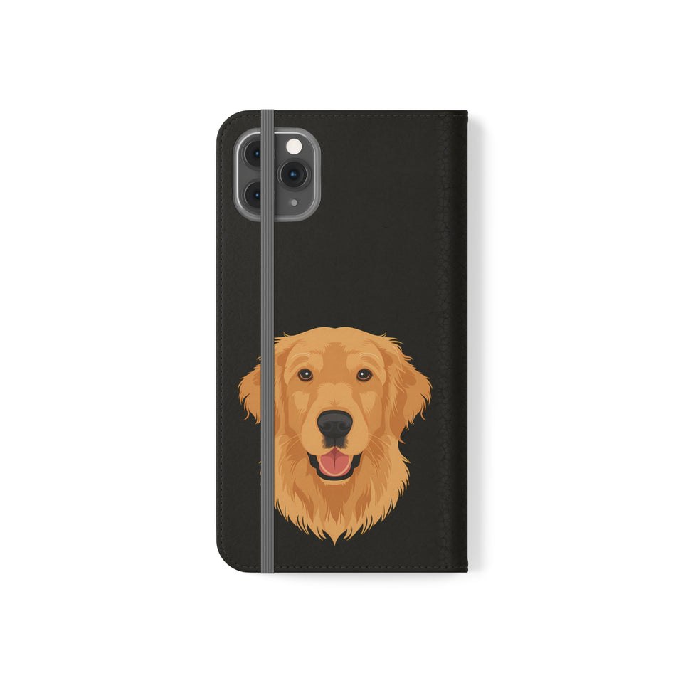 Golden Retriever iPhone & Samsung Galaxy Wallet Phone Case | Golden Retriever Flip Case