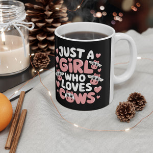 Just A Girl Who Loves Cows Mug | Cow Gifts | Cow Coffee Mug 11oz Just A Girl Who Loves Cows Mug | Cow Gifts | Cow Coffee Mug 11oz