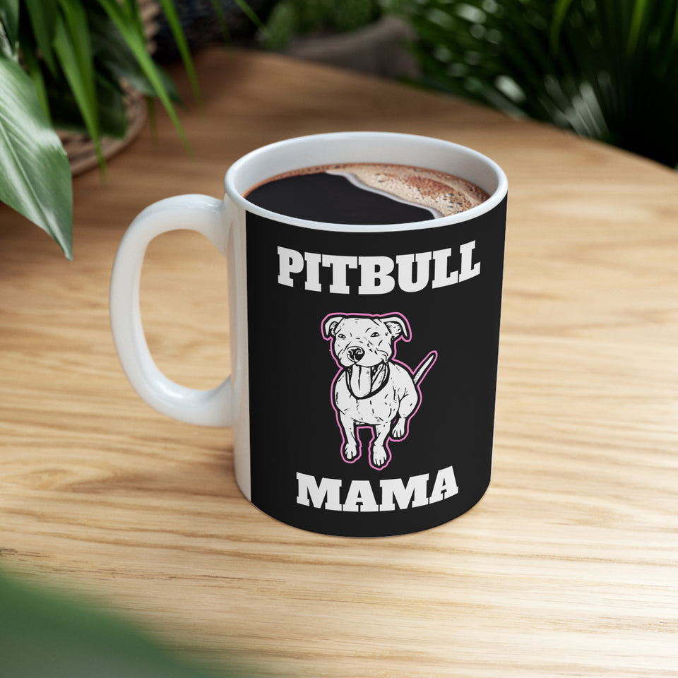 Pitbull Mama Mug 2 | Pomeranian Momma Coffee Mug | Pomeranian Gifts | Pomeranian Presents | Pitbull Mug 11oz