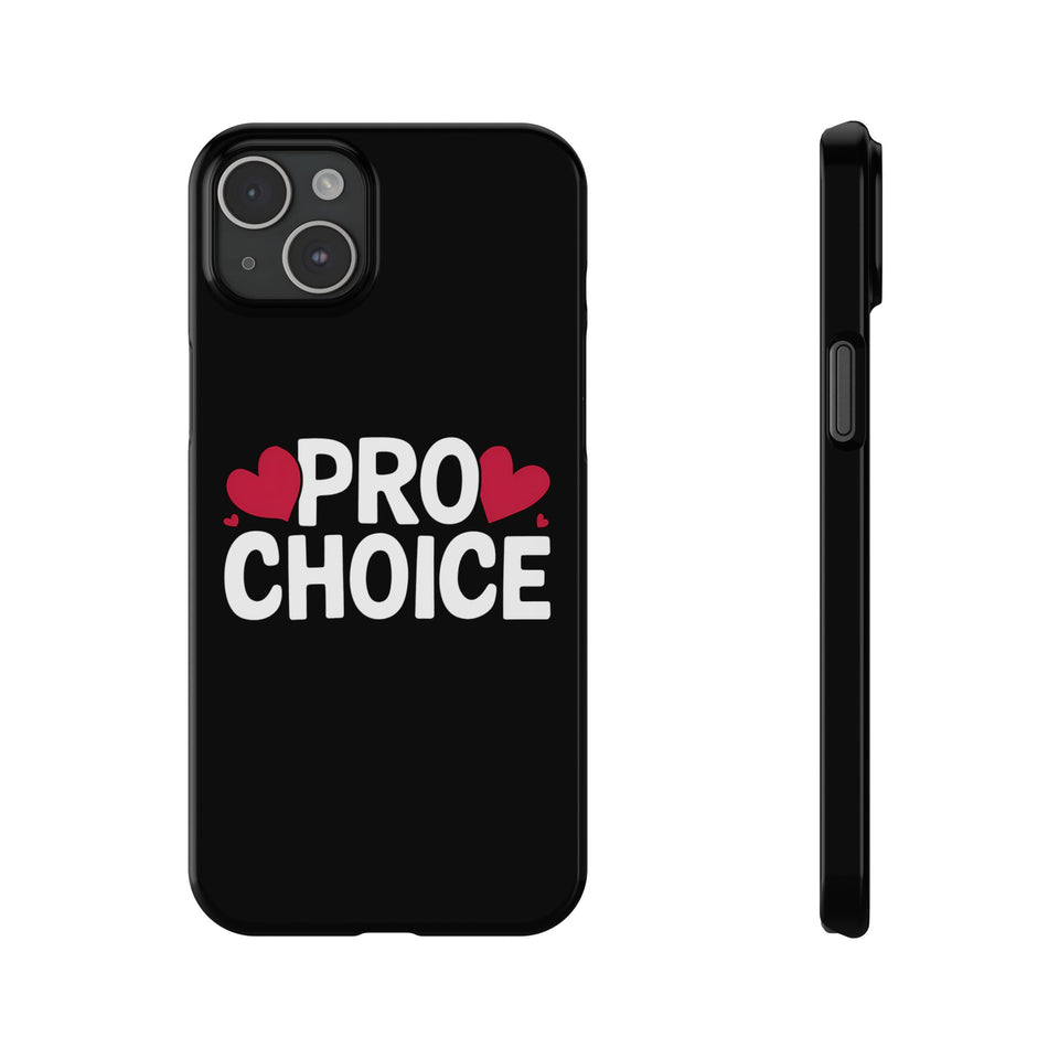 Premium Pro Choice iPhone Case | Feminist Pro Choice Gifts Slim Phone Cases