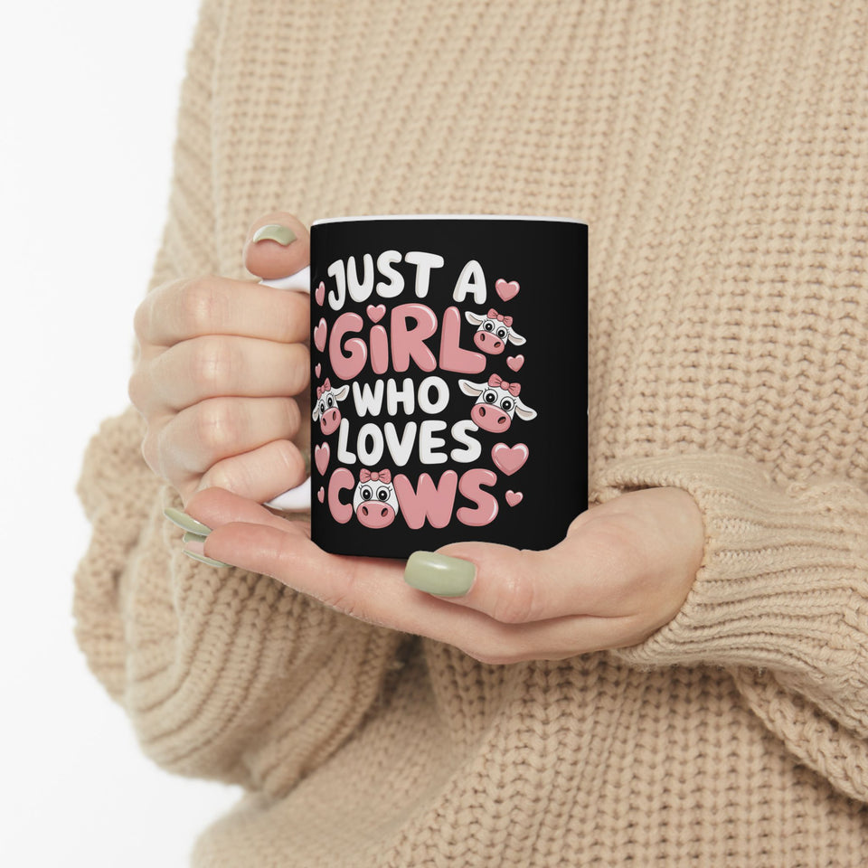 Just A Girl Who Loves Cows Mug | Cow Gifts | Cow Coffee Mug 11oz