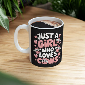 Just A Girl Who Loves Cows Mug | Cow Gifts | Cow Coffee Mug 11oz Just A Girl Who Loves Cows Mug | Cow Gifts | Cow Coffee Mug 11oz