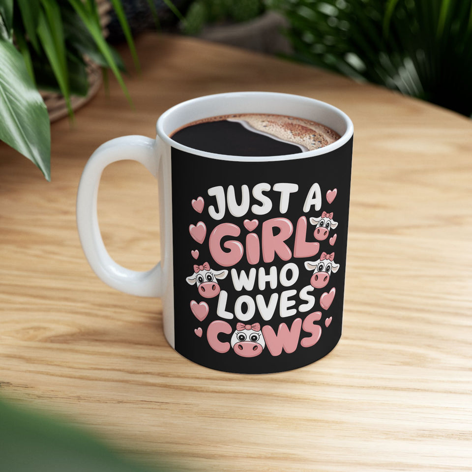 Just A Girl Who Loves Cows Mug | Cow Gifts | Cow Coffee Mug 11oz