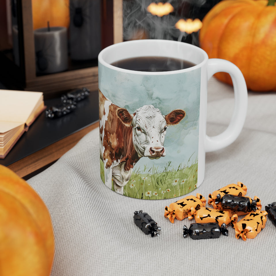 Cow Mug | Coffee Cow Mug | Cow Print Mug | Cow Presents | Highland Cow Mug 11oz